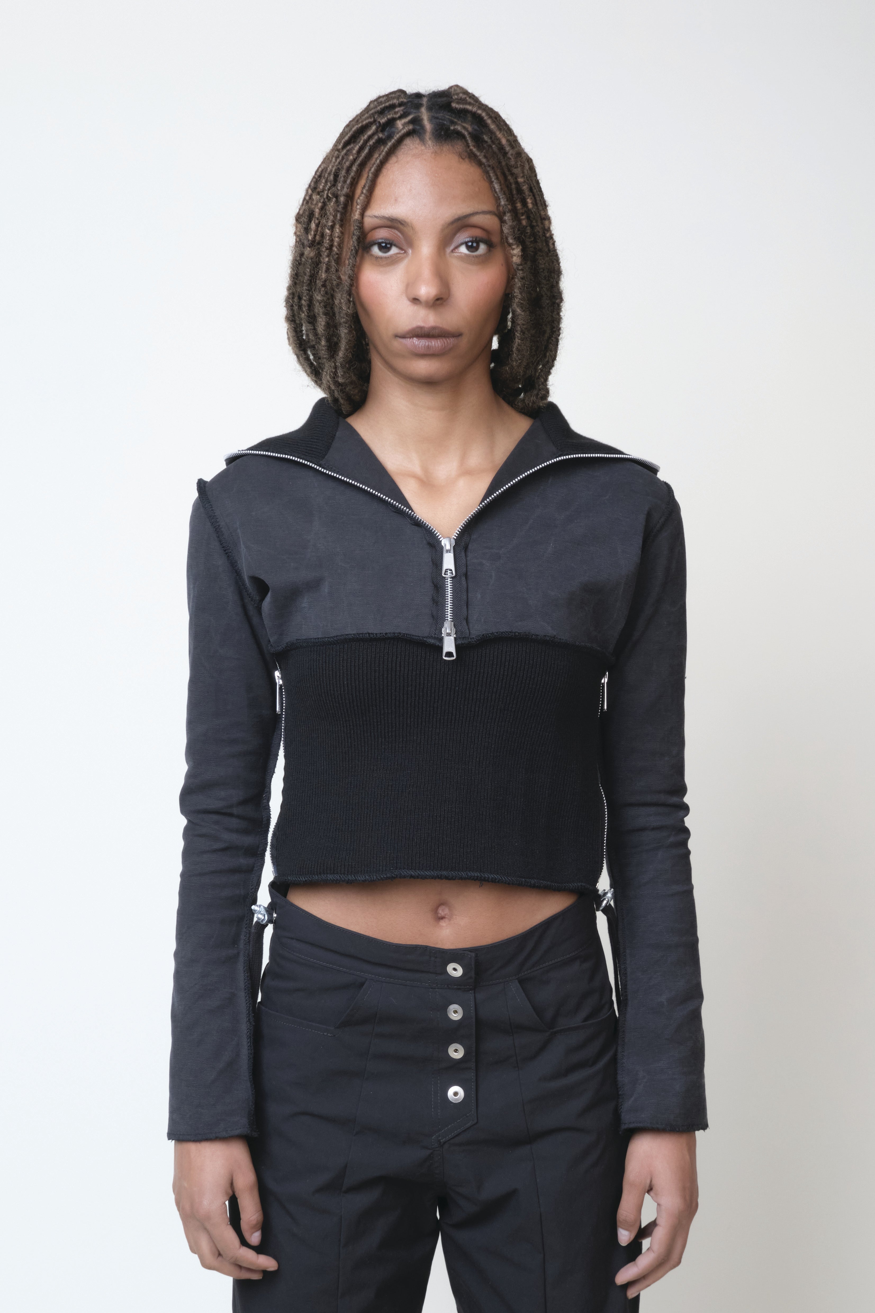MULTI ZIPPER HOOD WASHED