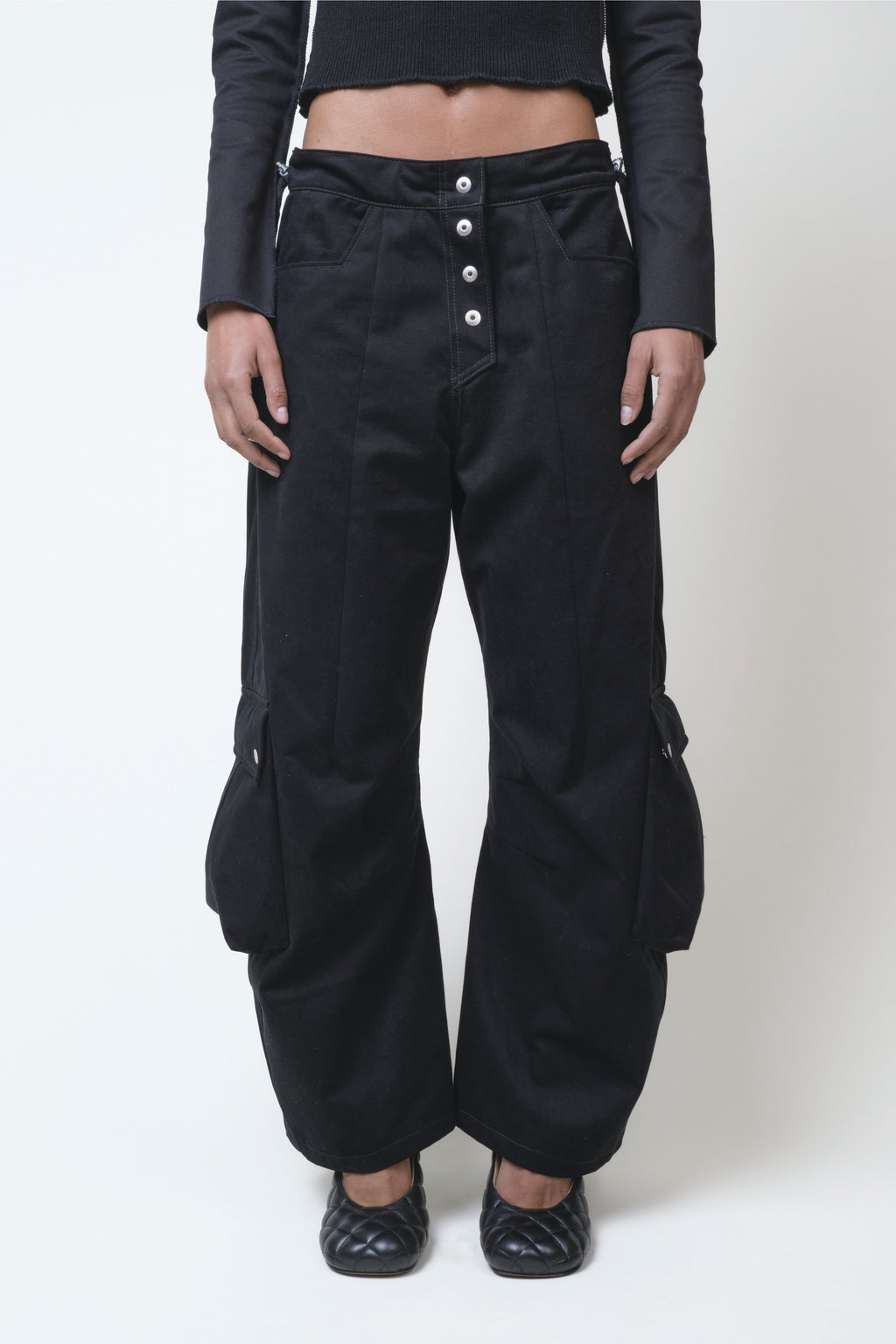 BANANA CARGO PANT BLACK COTTON