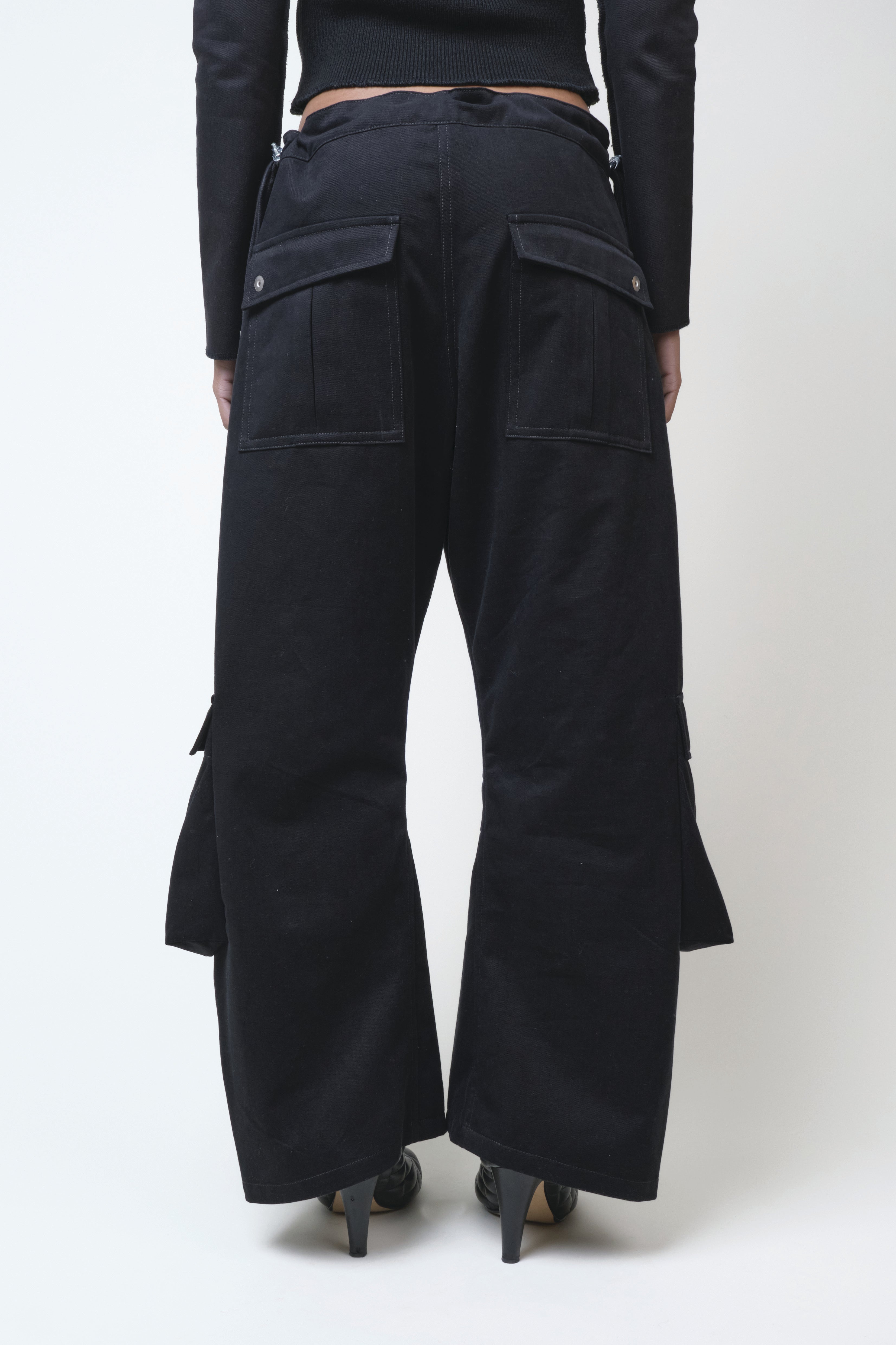 BANANA CARGO PANT BLACK COTTON