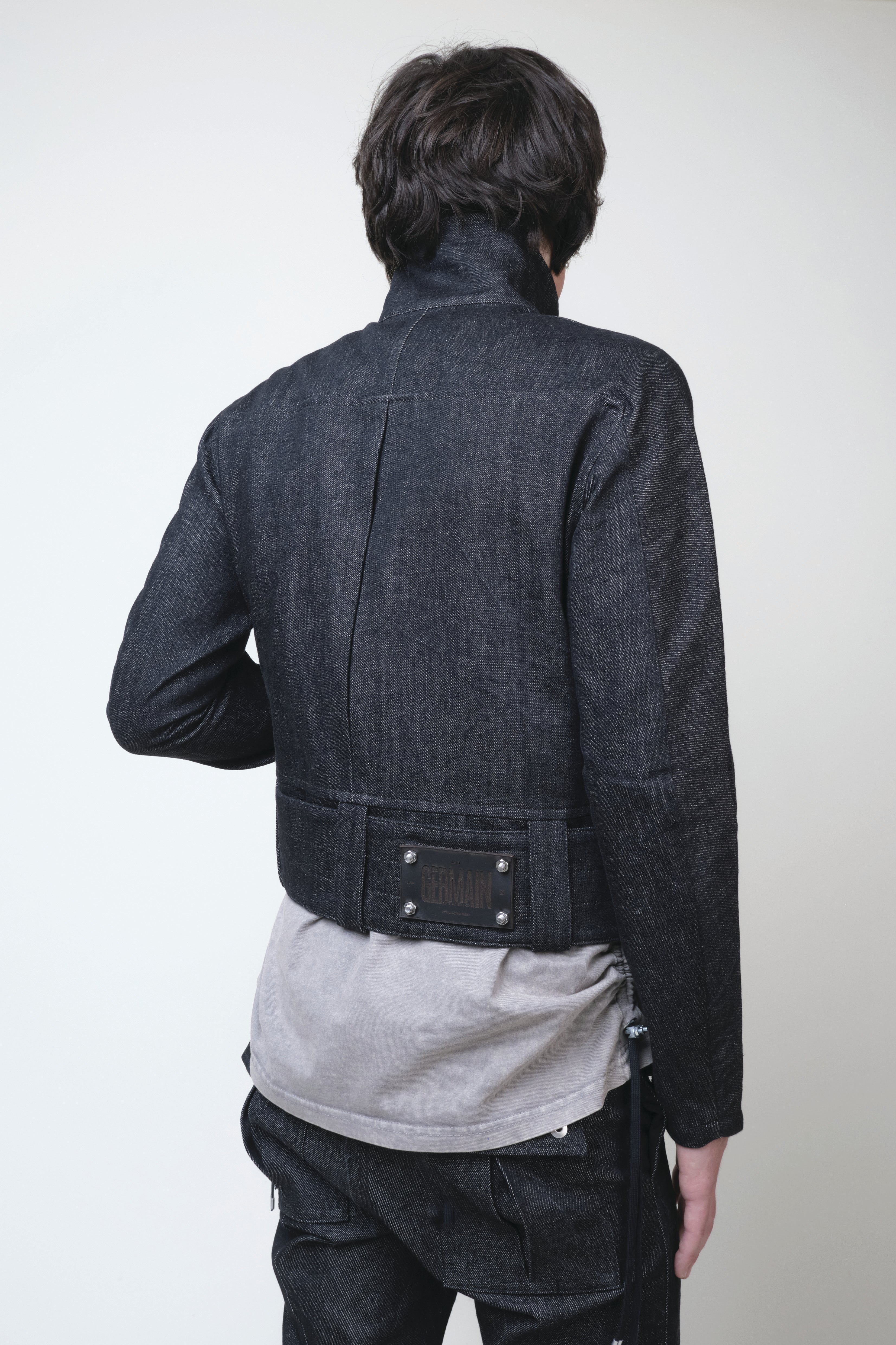 CROP JACKET WASHED DENIM