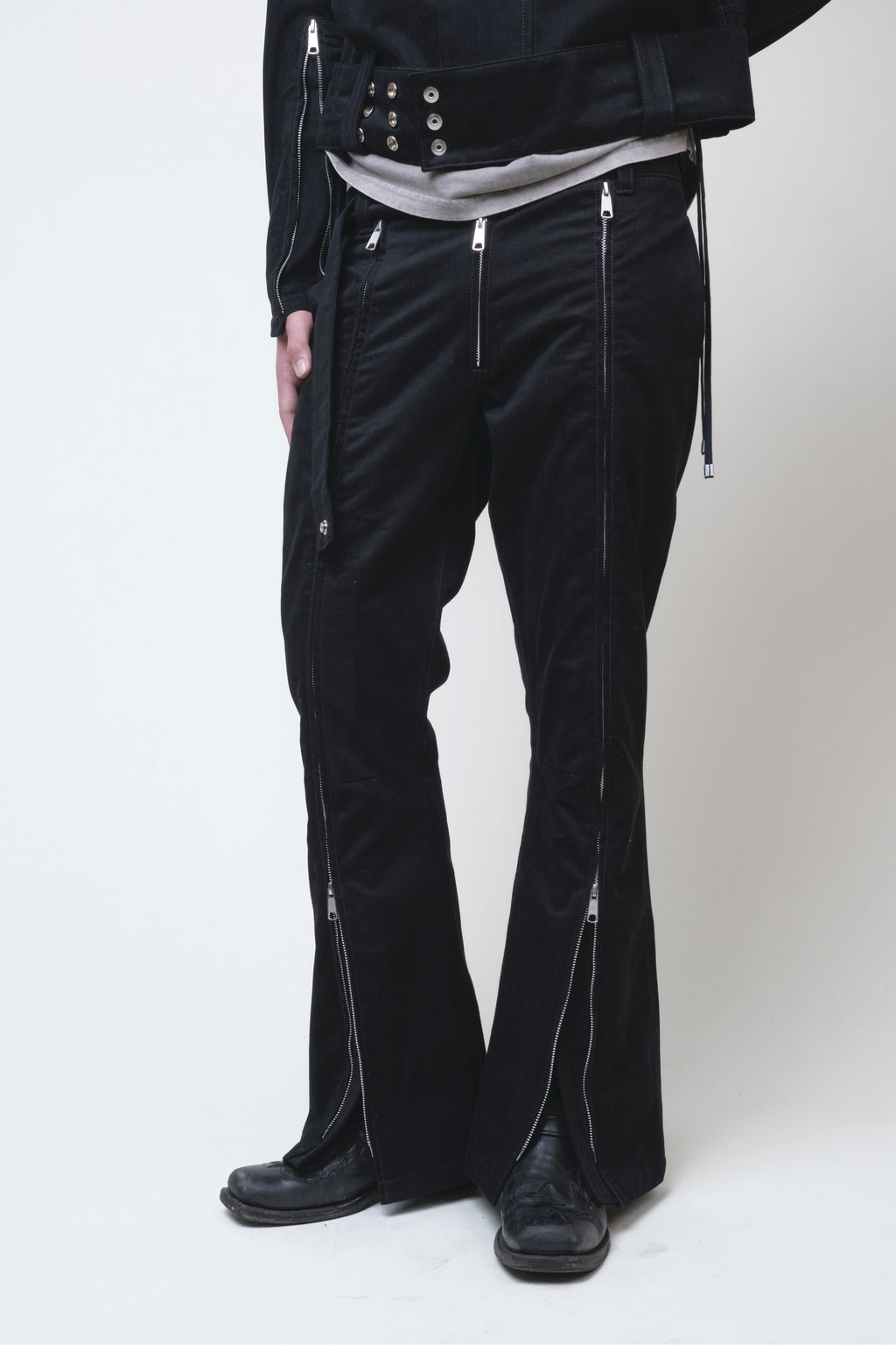 FULL ZIPPER BOOTCUT COTTON