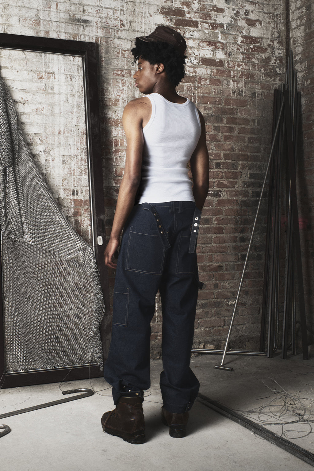DOUBLE KNEE CARPENTER RAW DENIM