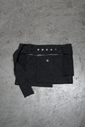 TECHNICAL MINI SKIRT BLACK DENIM