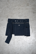 TECHNICAL MINI SKIRT RAW DENIM