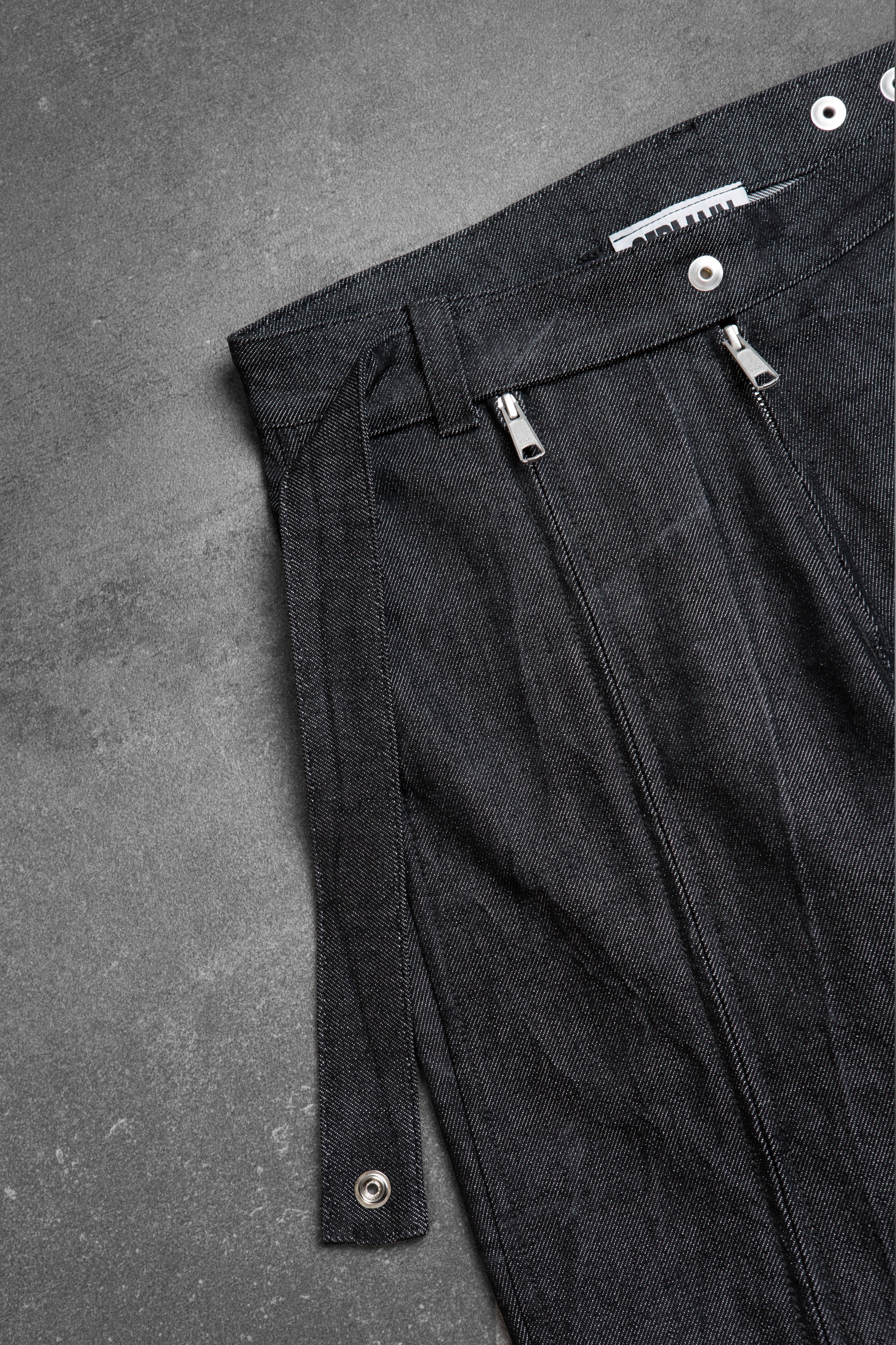 FULL ZIPPER BOOTCUT WASHED DENIM
