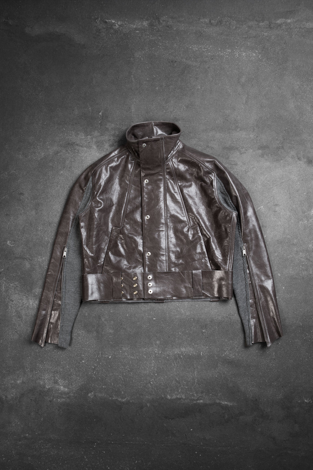 WAXED CONCRETE CROP JACKET 1/1