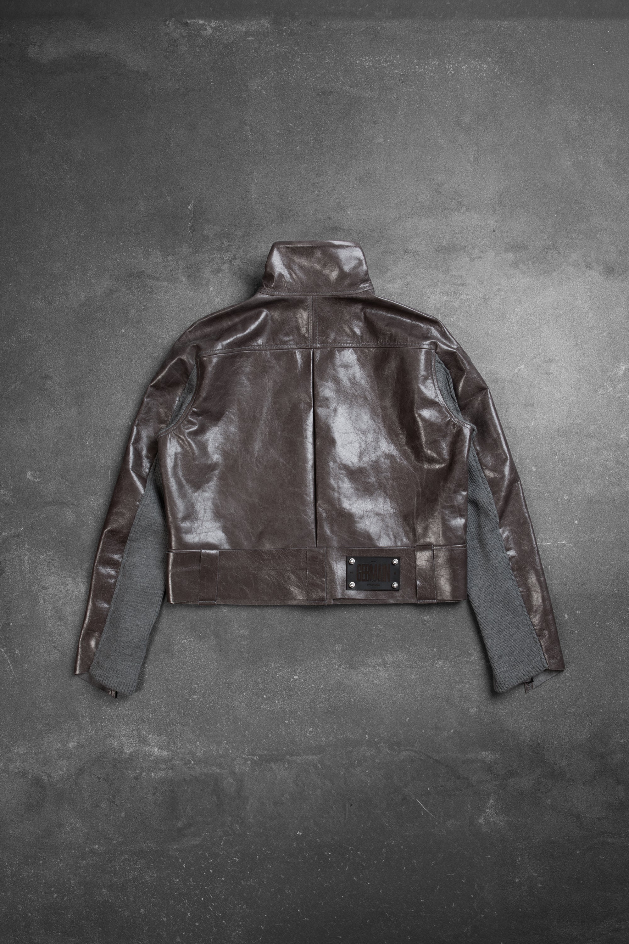 WAXED CONCRETE CROP JACKET 1/1