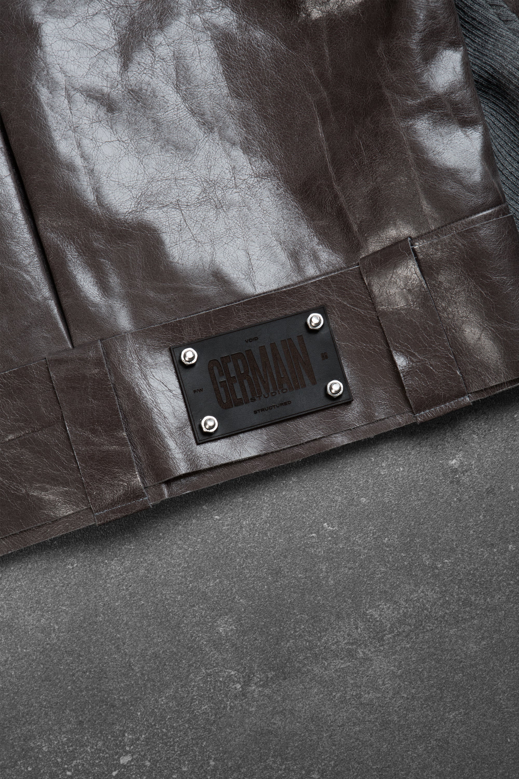 WAXED CONCRETE CROP JACKET 1/1