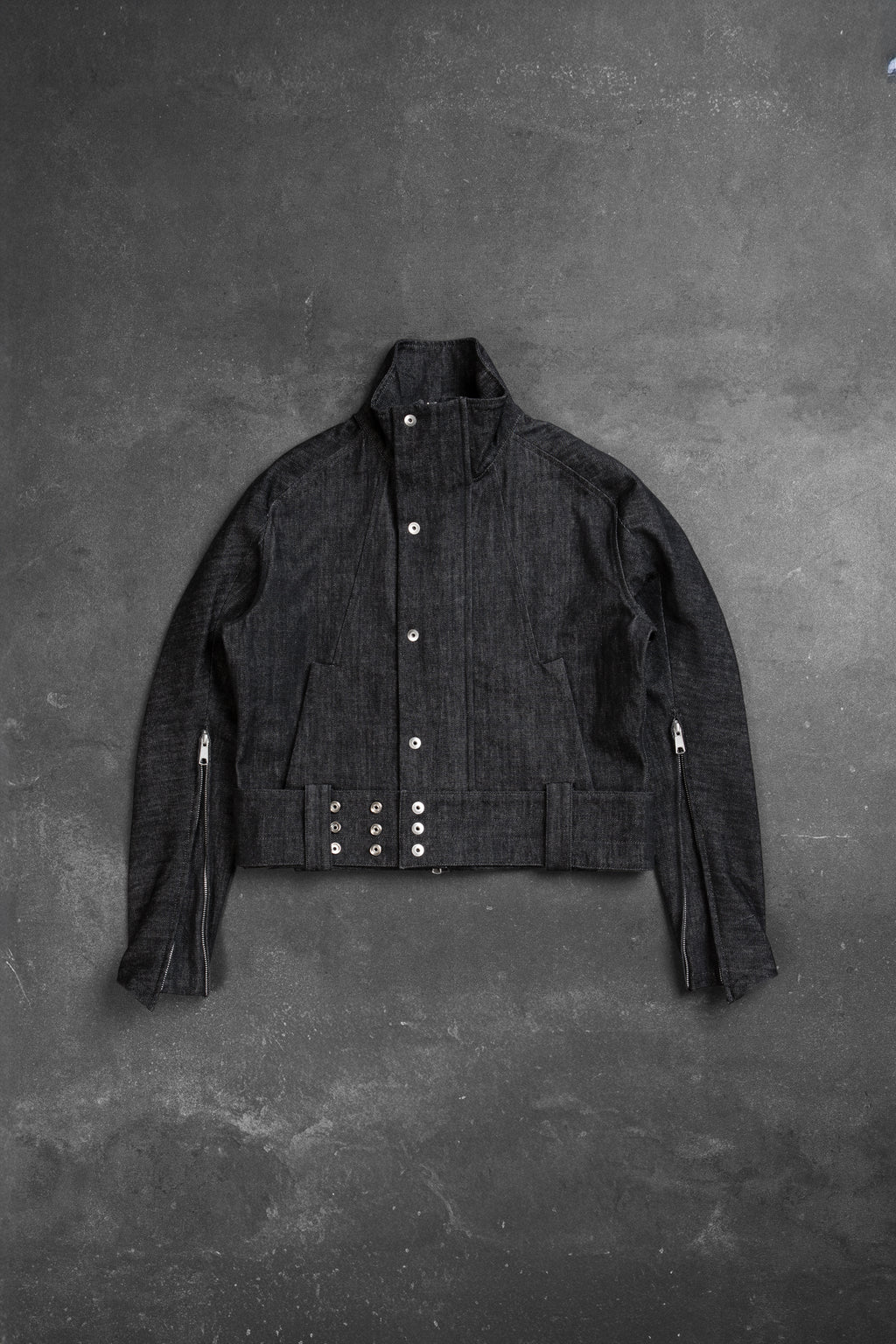 CROP JACKET WASHED DENIM