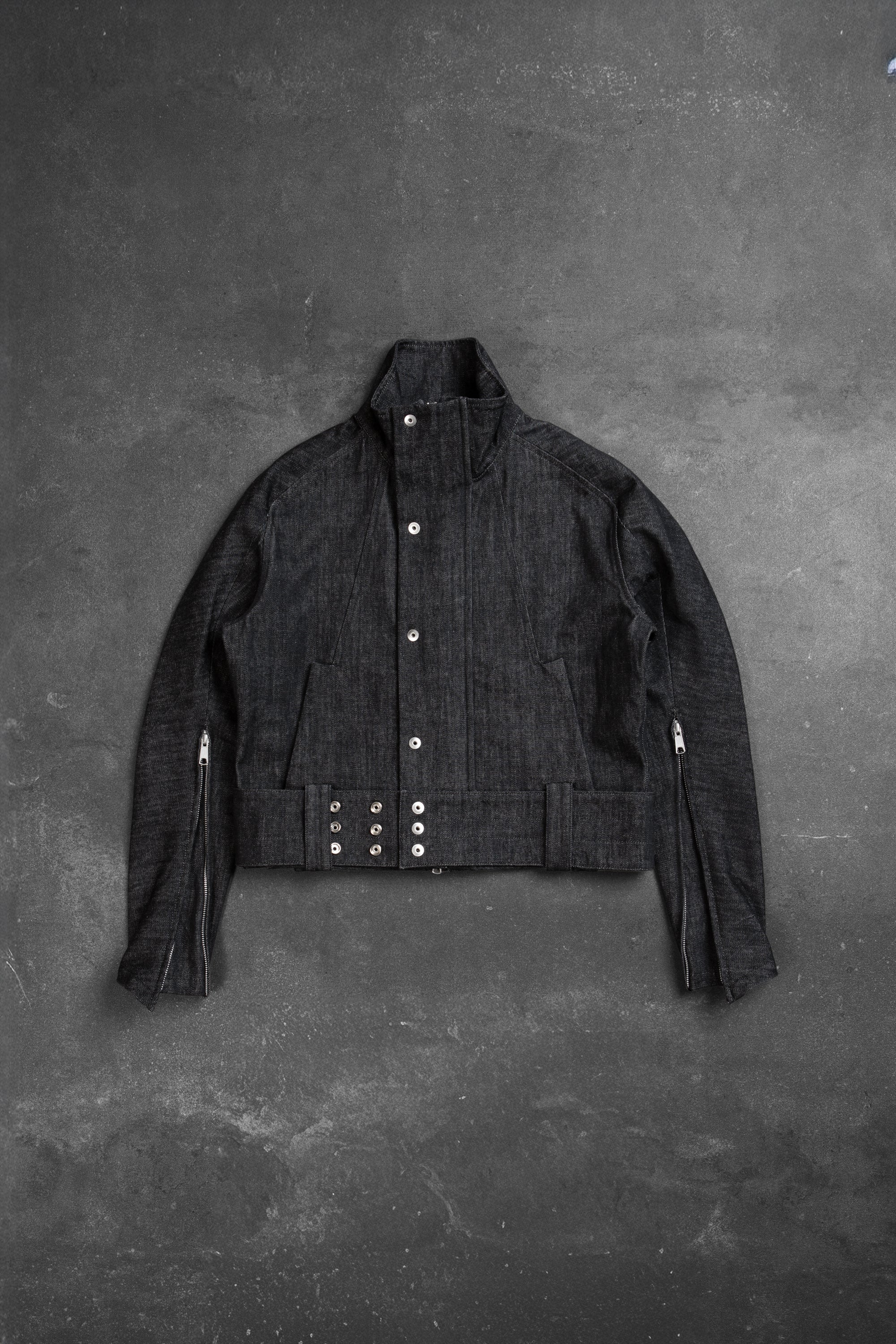 CROP JACKET WASHED DENIM