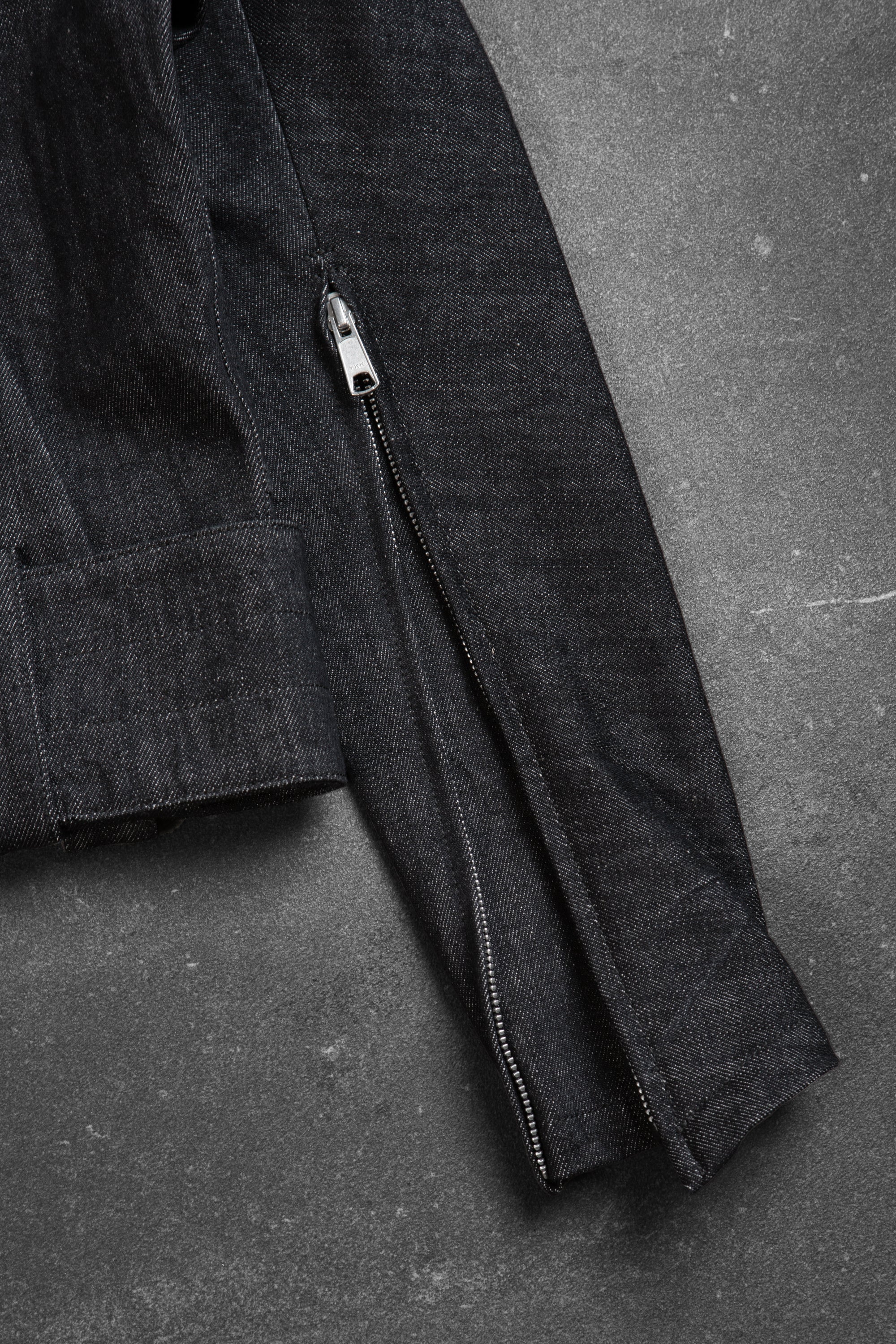 CROP JACKET WASHED DENIM