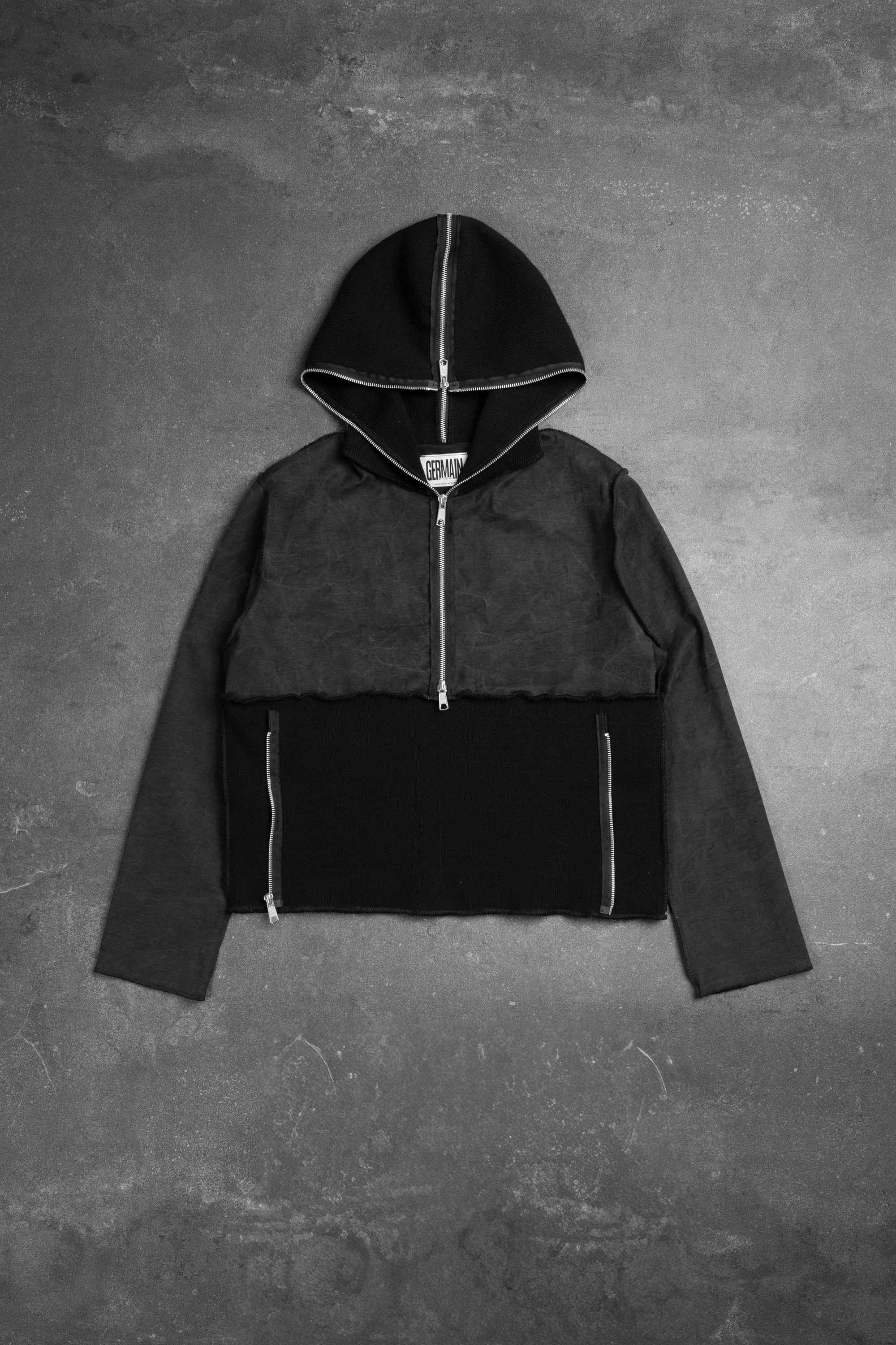 MULTI ZIPPER HOOD WASHED
