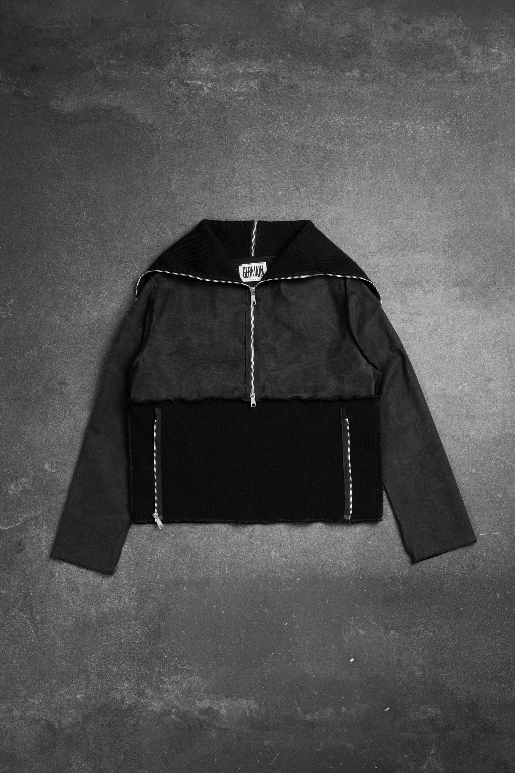 MULTI ZIPPER HOOD WASHED