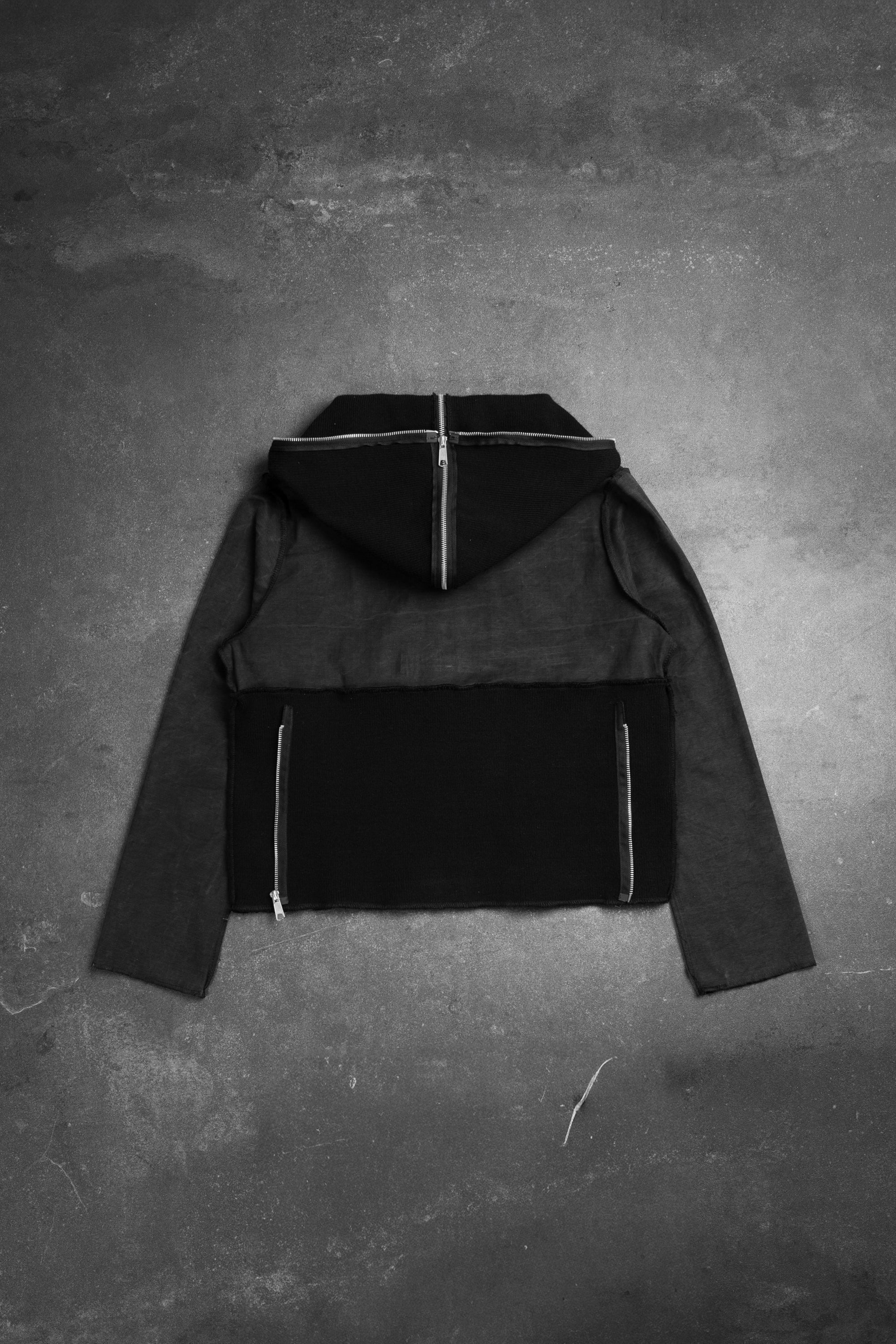 MULTI ZIPPER HOOD WASHED