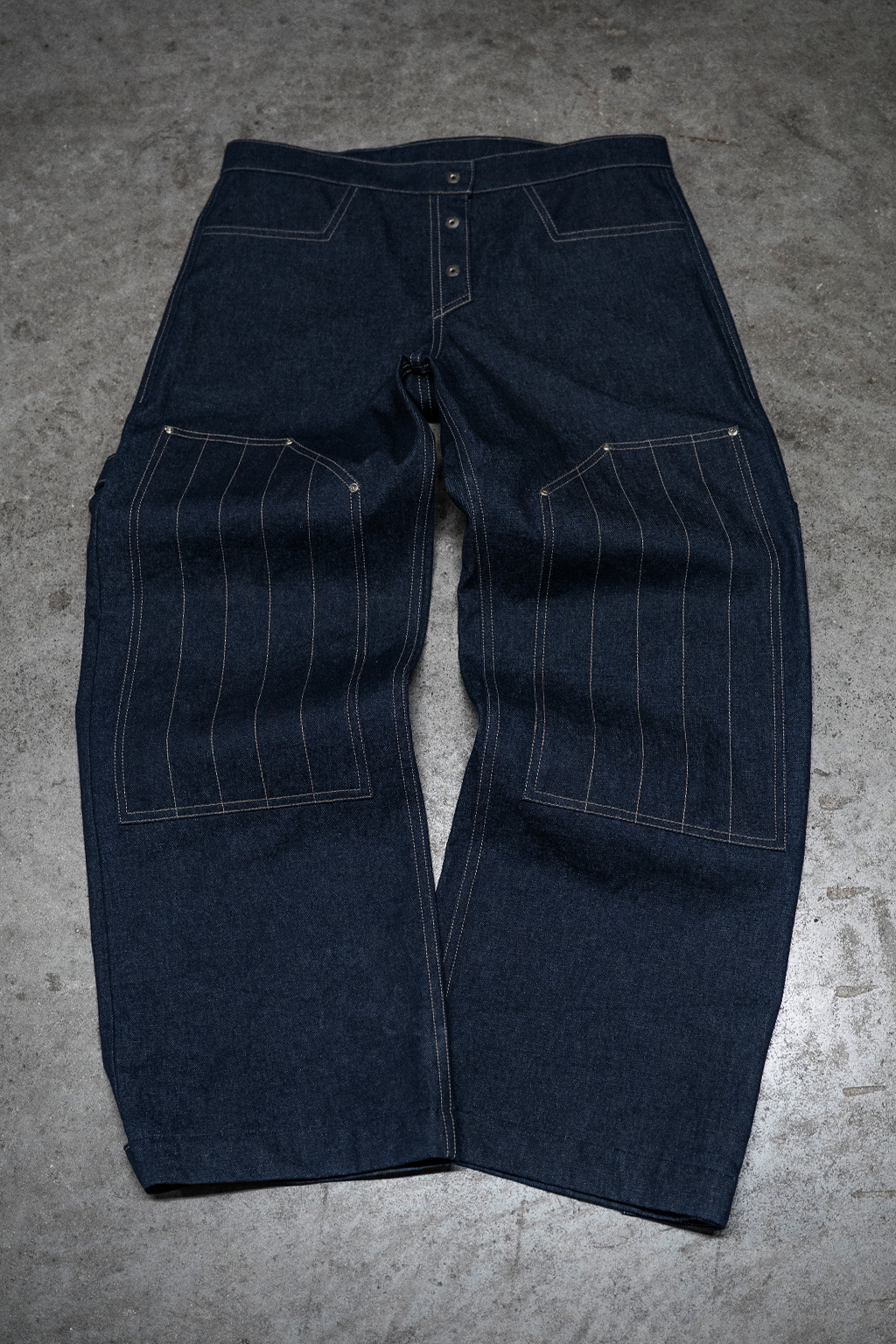 DOUBLE KNEE CARPENTER RAW DENIM