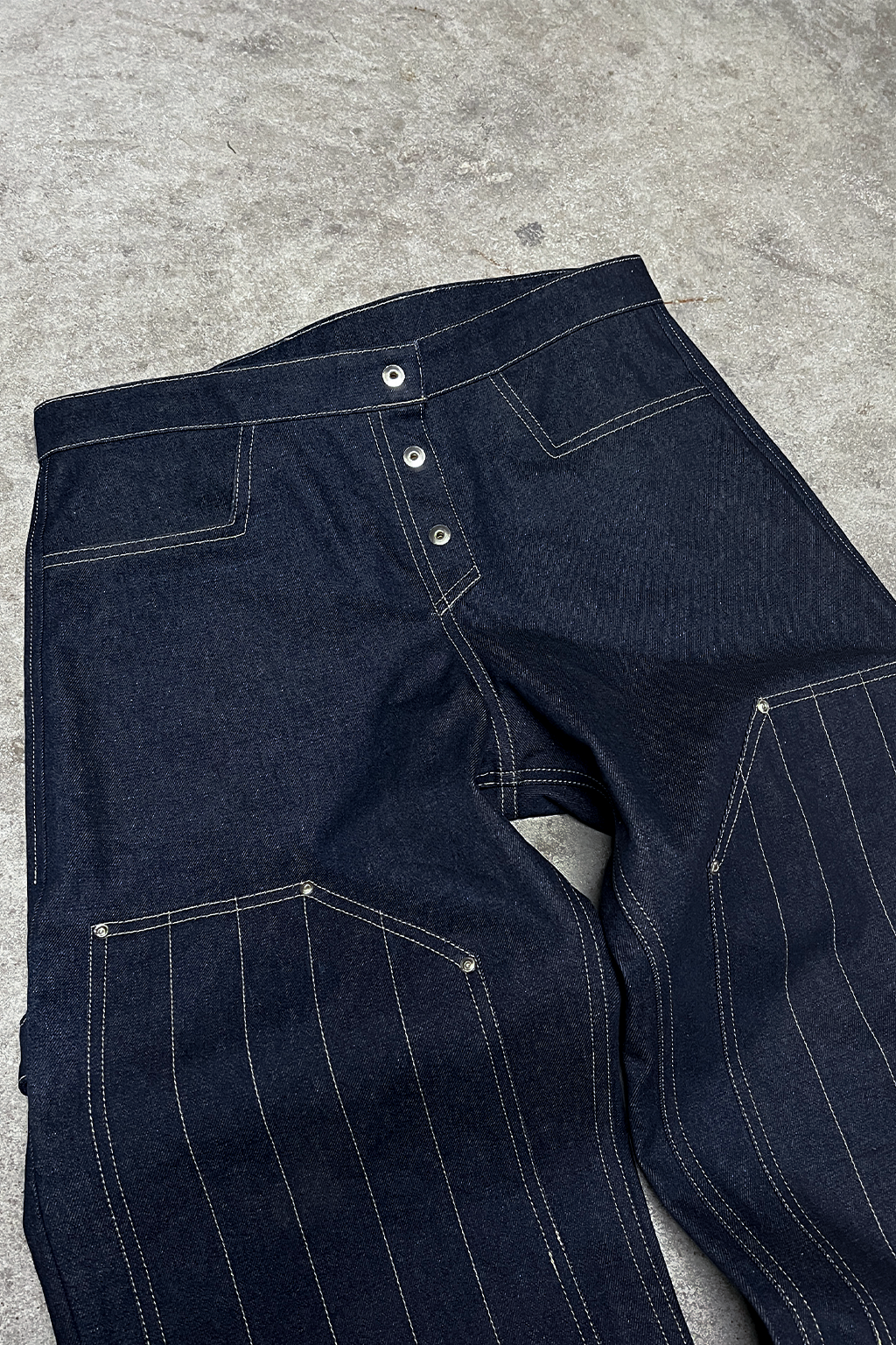 DOUBLE KNEE CARPENTER RAW DENIM