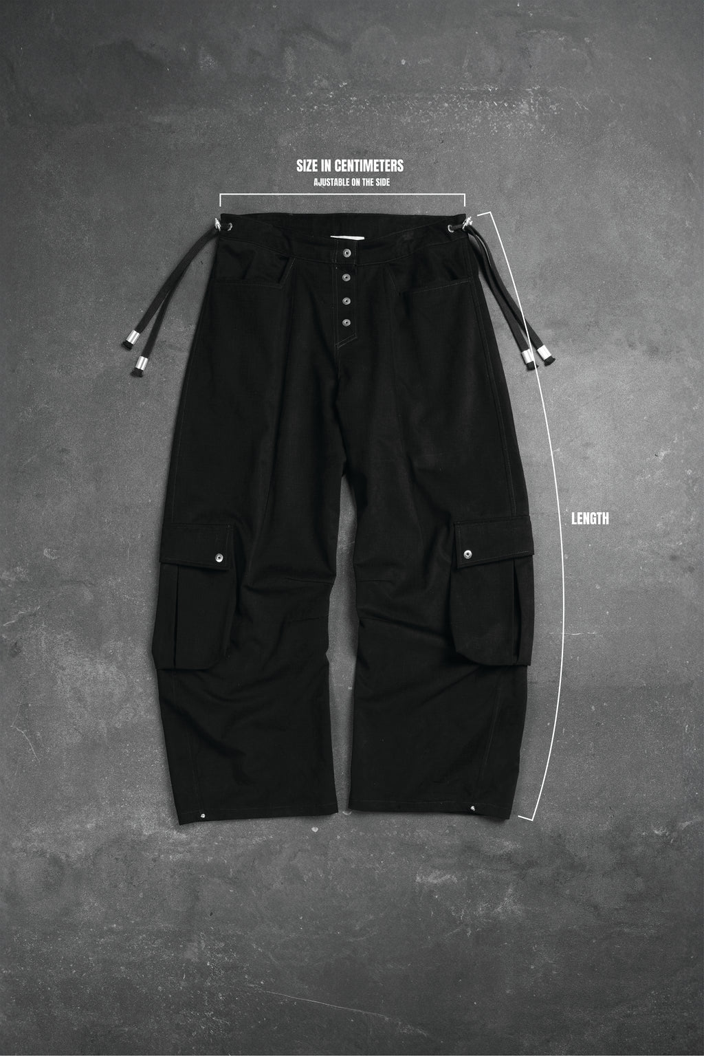BANANA CARGO PANT BLACK COTTON