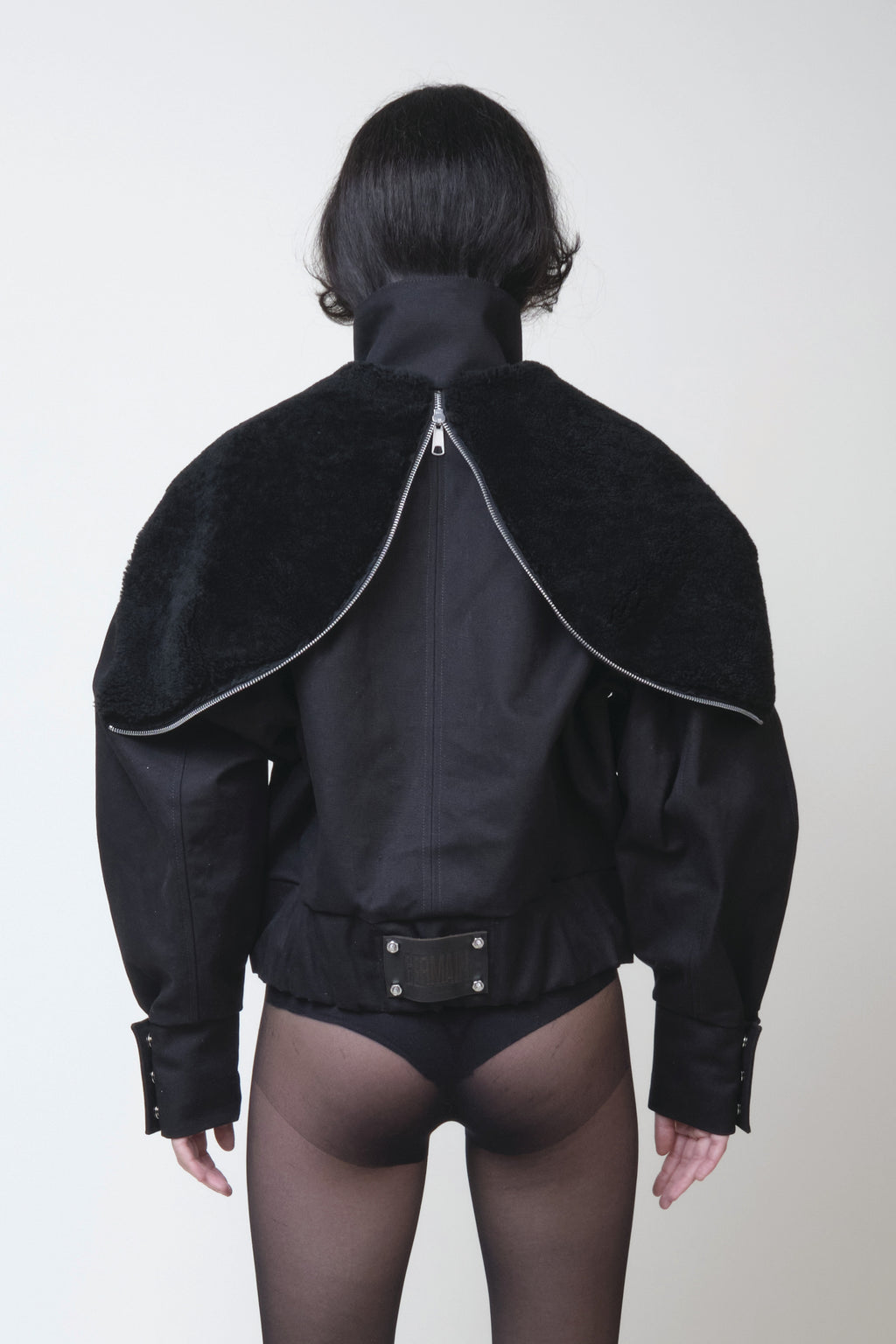 FUR HOOD DOUBLE ZIPPER BOMBER