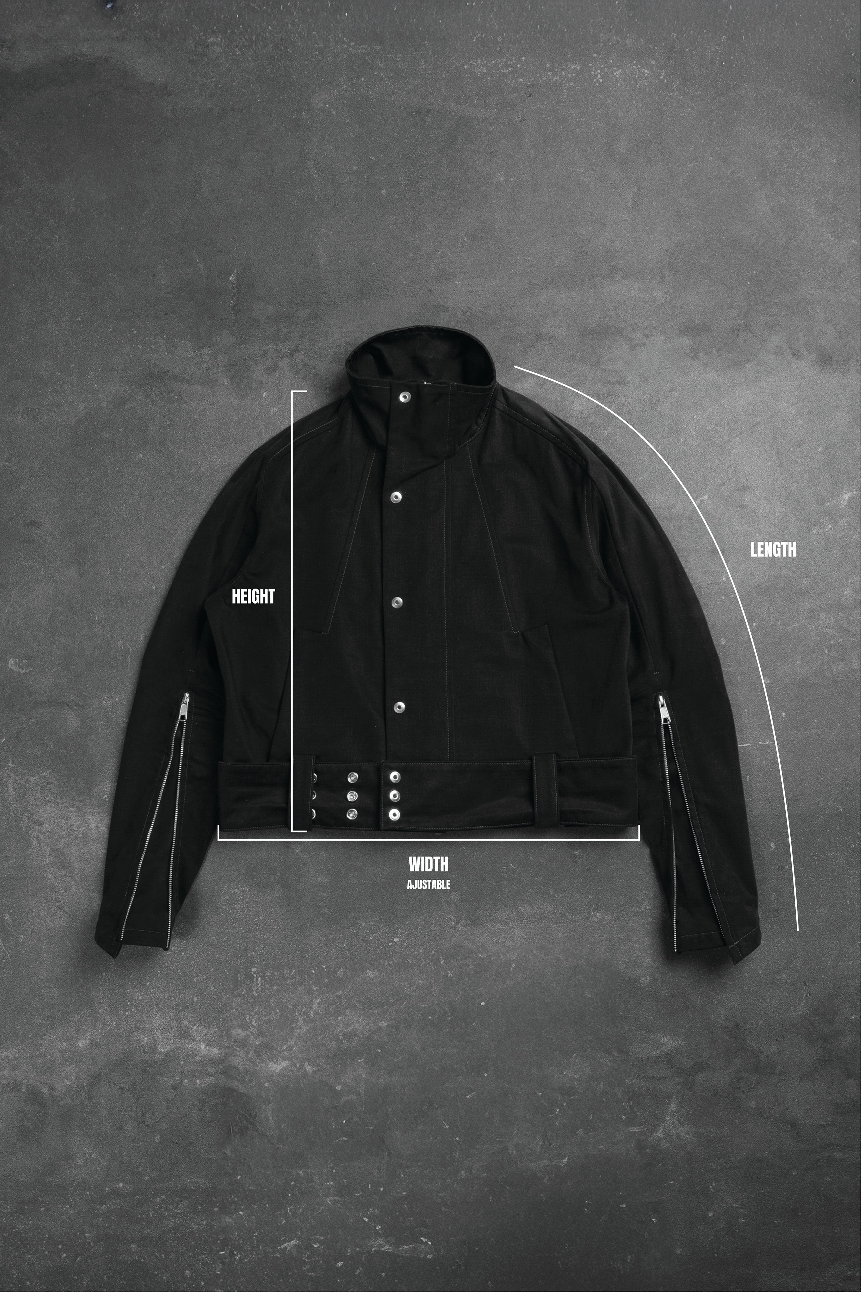 WAXED CONCRETE CROP JACKET 1/1