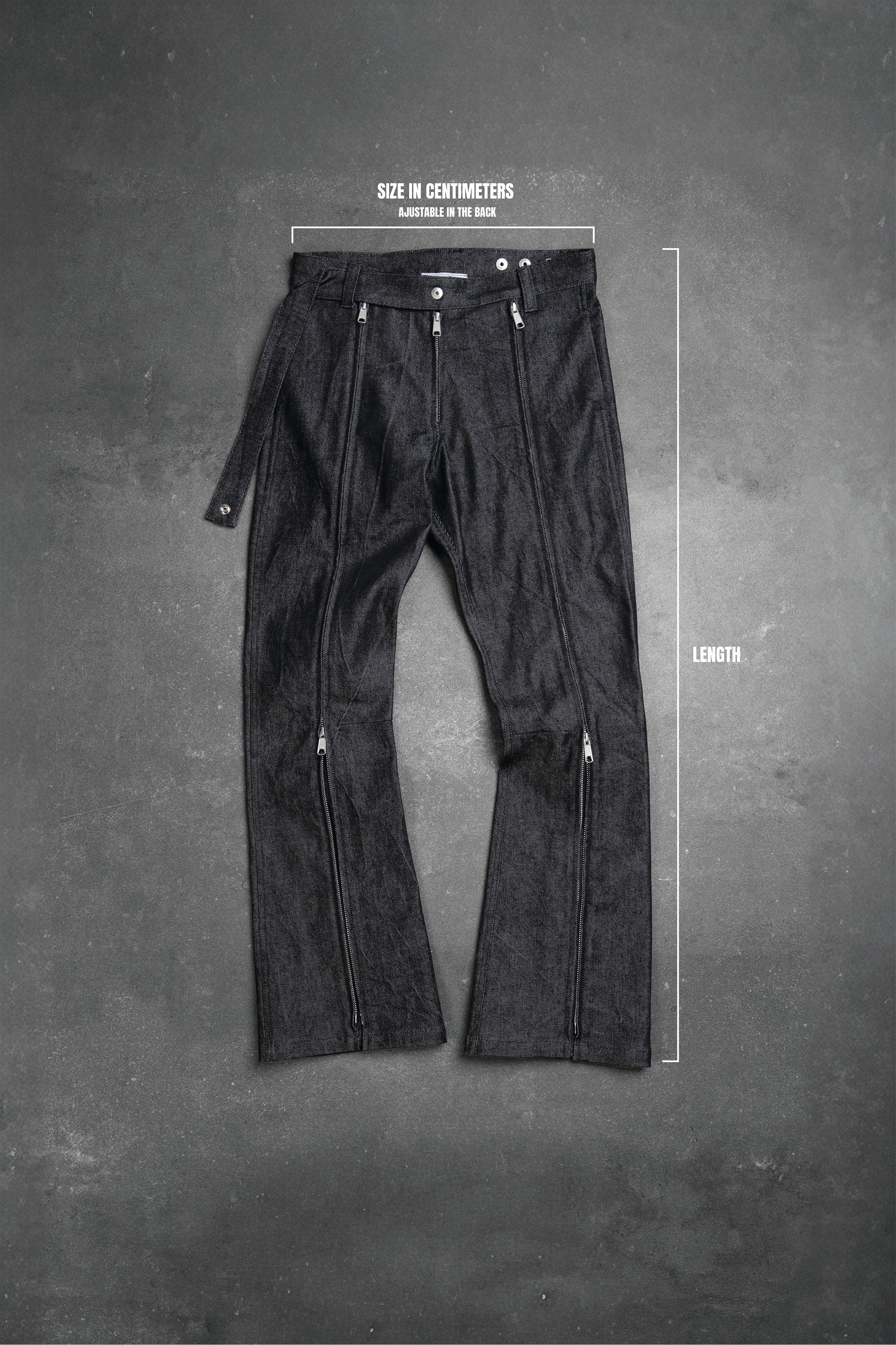 FULL ZIPPER BOOTCUT COTTON