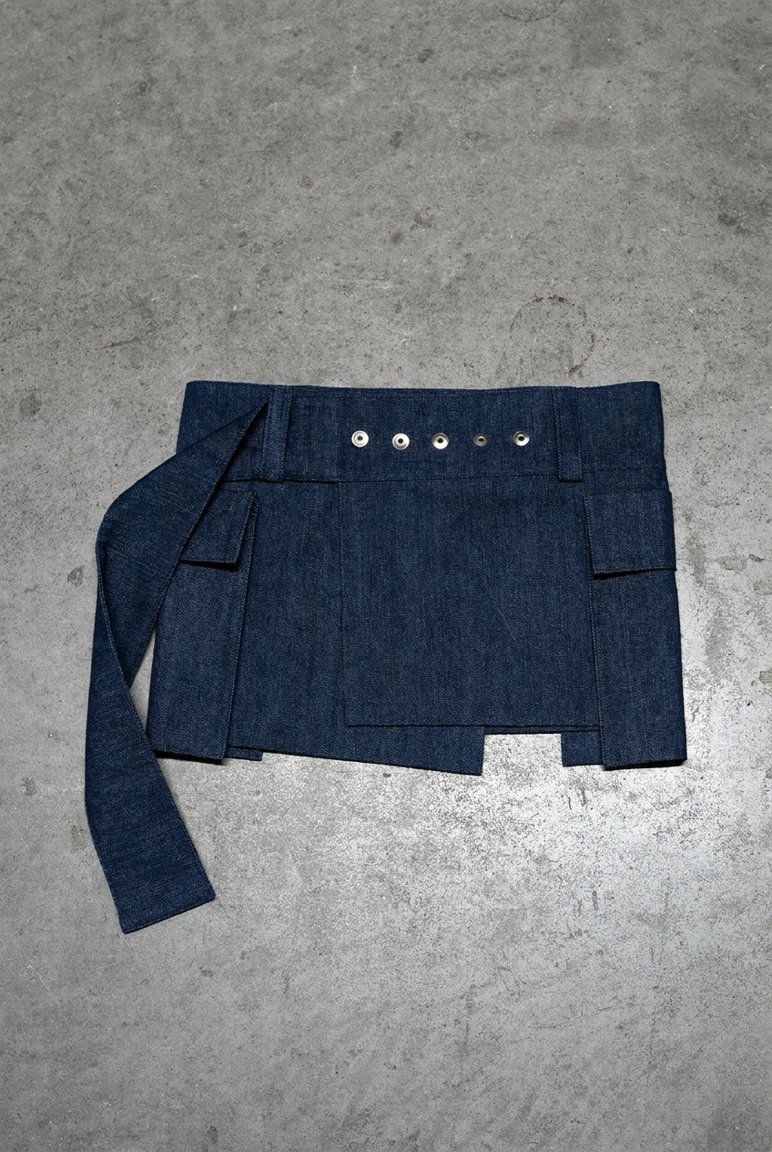 MINI SKIRT RAW DENIM